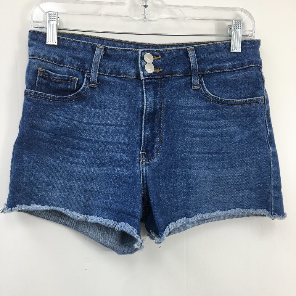 Just Black Medium Wash Jean Cut Off Shorts Size 28 (6) EXCELLENT Condition